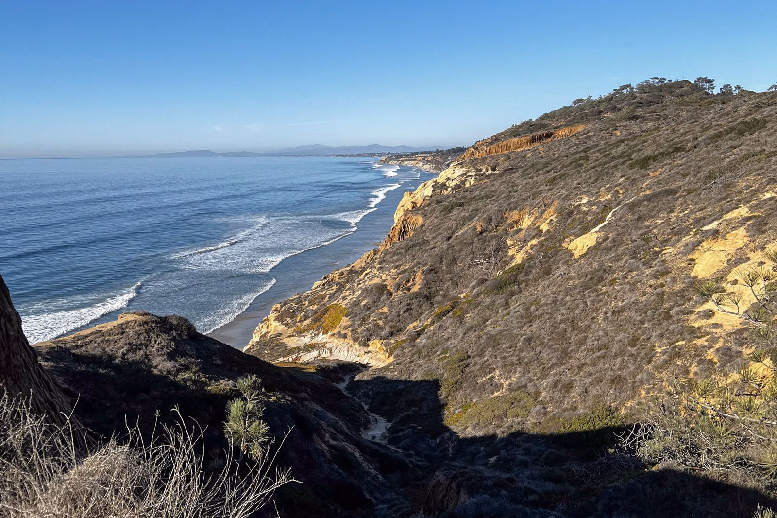 A sandstone bluff above the surf